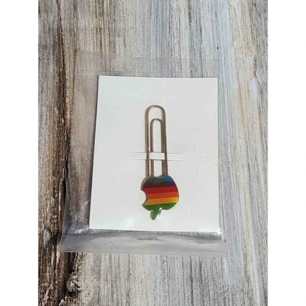 Apple MAC Vintage Apple Extra Large PIN Paperclip Original Design Super‎ RARE